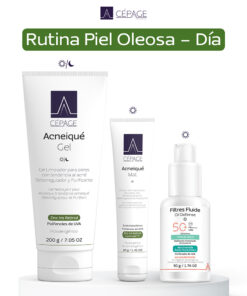 KIT CEPAGE PIEL OLEOSA DIA (ACNEIQUE GEL X 200GRS+ACNEIQUE MAT+FILTRES FLUIDE OIL DEFENSE)