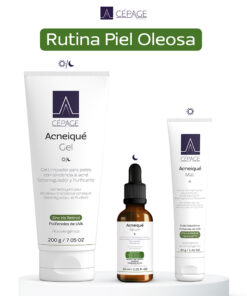 KIT CEPAGE RUTINA NOCHE PIEL OLEOSA (ACNEIQUE GEL X 200GRS+ACNEIQUE SERUM+ACNEIQUE MAT)