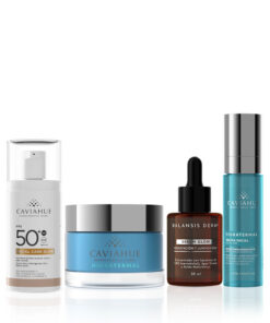 KIT RUTINA GLOW CAVIAHUE (CR.HIDRATERMAL+SERUM GLOW+BRUMA FACIAL+FACIAL CARE GLOW FPS50)